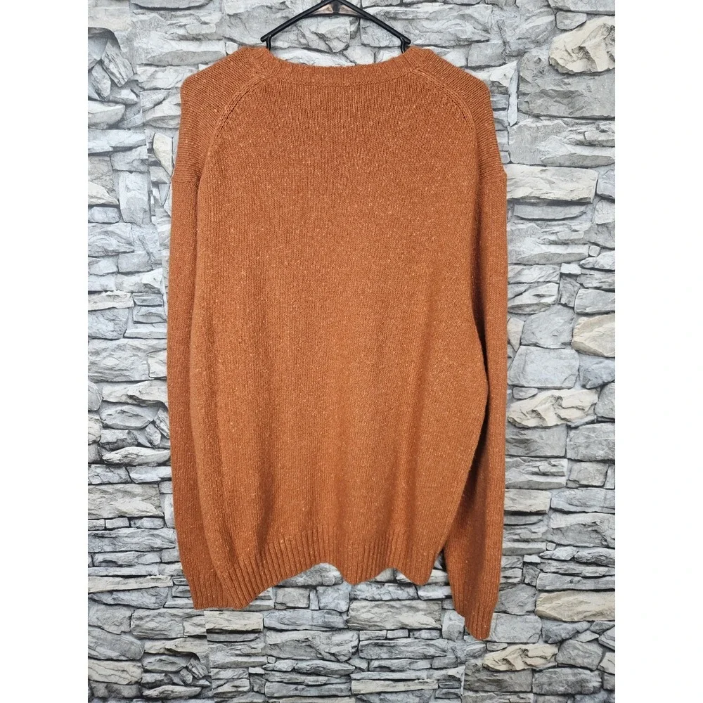 Polo Ralph Lauren Men's Wool Nylon Blend Crew Neck Sweater Orange 2XL